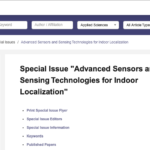 Special Issue “Advanced Sensors and Sensing Technologies for Indoor Localization”